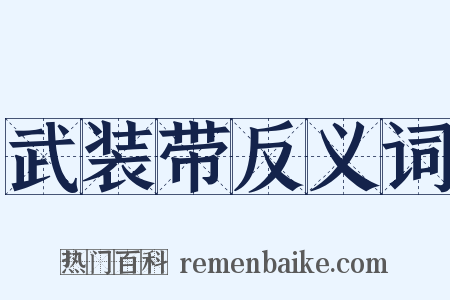 武装带反义词是什么意思的图片